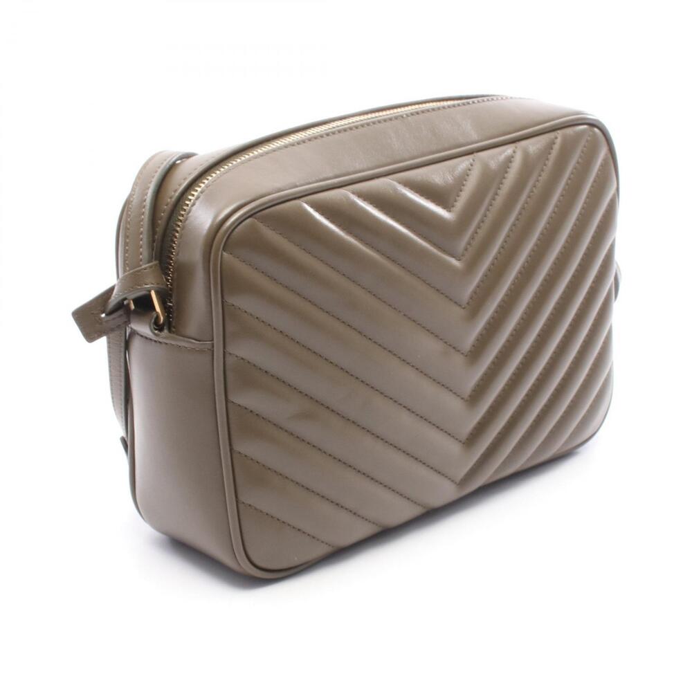 Saint Laurent Paris LOU Shoulder Bag Leather Khaki Green - Picture 2 of 5